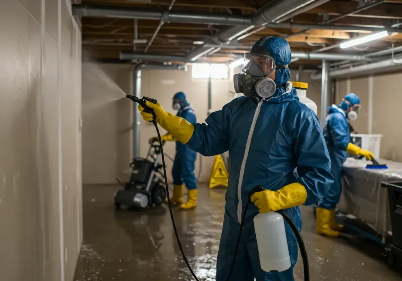 Basement Sanitization and Antimicrobial Treatment process in Oakwood, NY